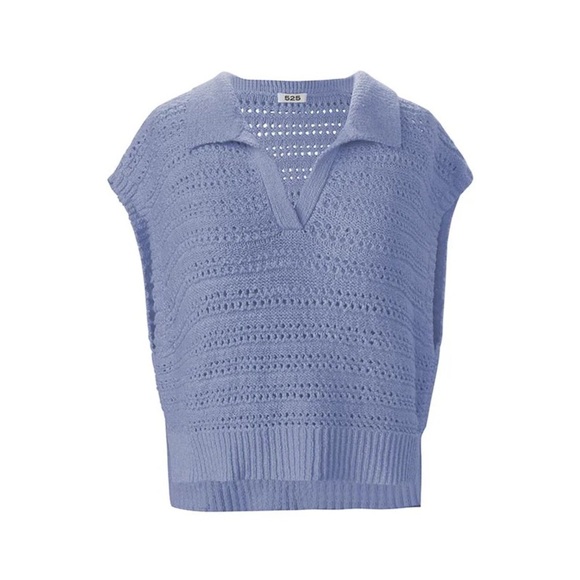 Evereve 525 Knit Sleeveless Boxy Oversized Sweater Vest - Picture 2 of 6